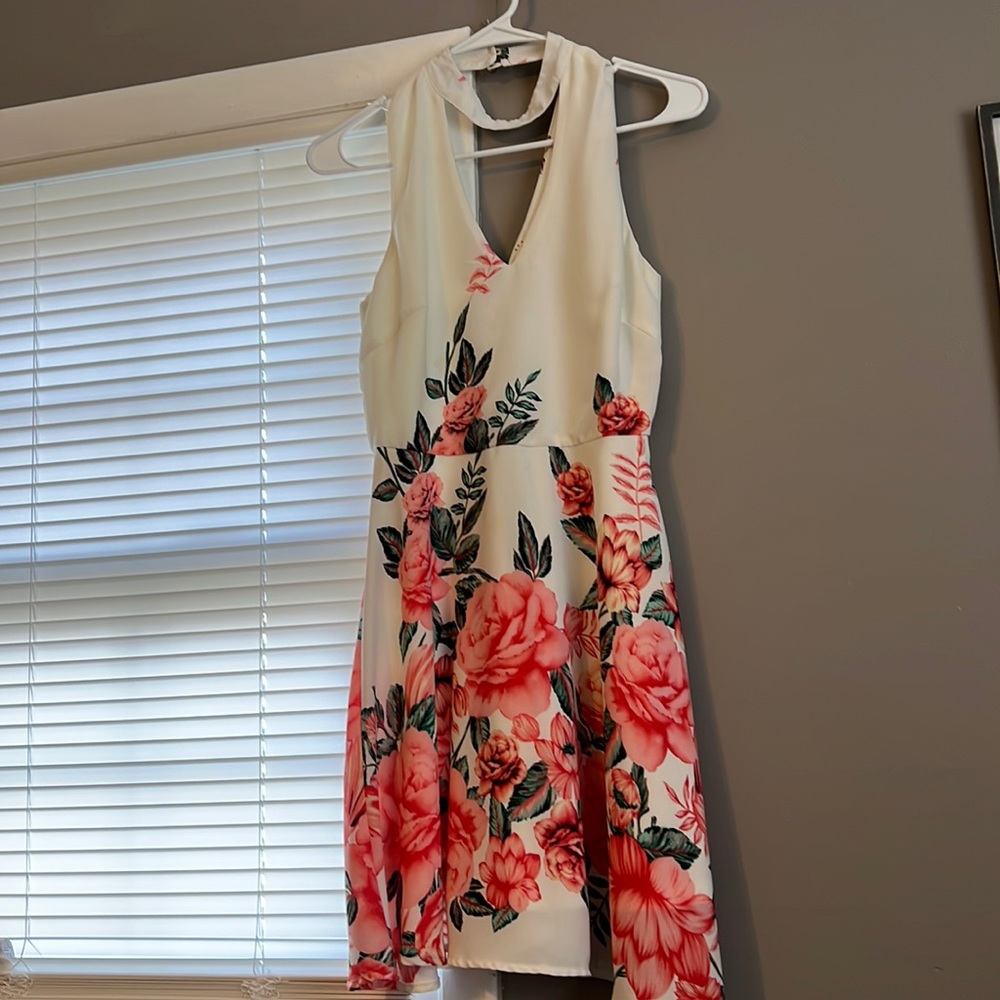 Pink Owl Small Floral Halter Neck Dress